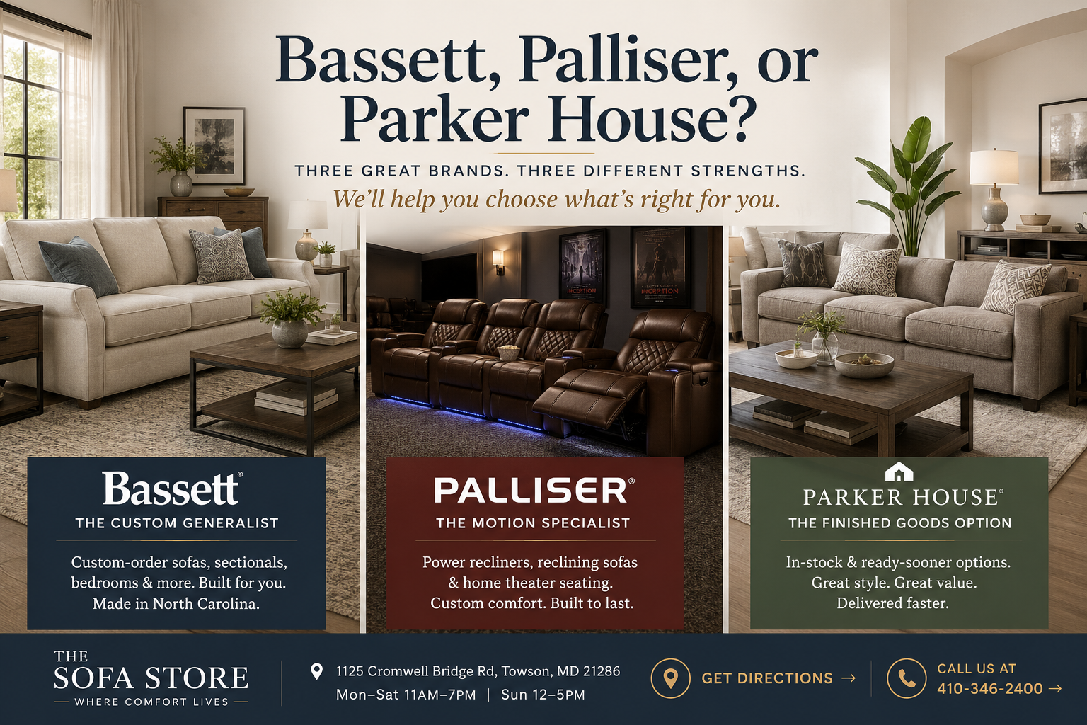 Bassett vs Palliser vs Parker House