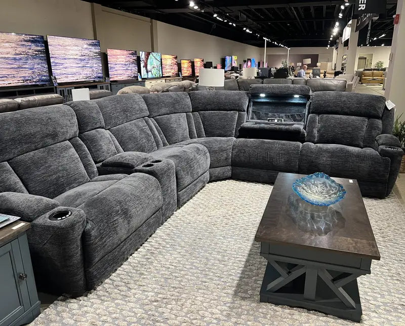 Sectionals on the floor at The Sofa Store showroom in Towson